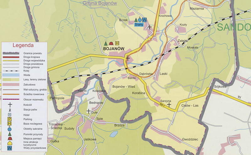 Część druga mapy trasy rowerowej.